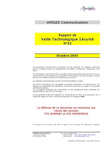 Veille Technologique SÃ©curitÃ© - cert devoteam