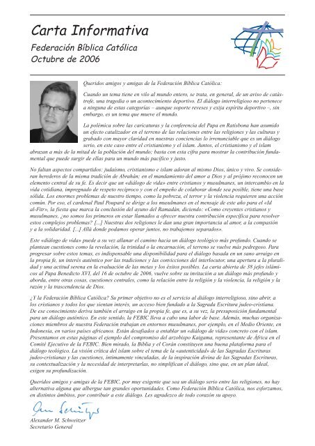 Carta Informativa de la FEBIC 3/2006