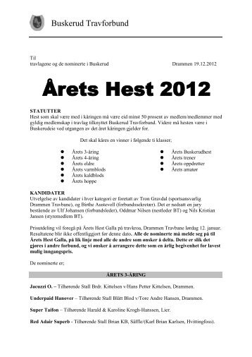 Ãrets Hest 2012