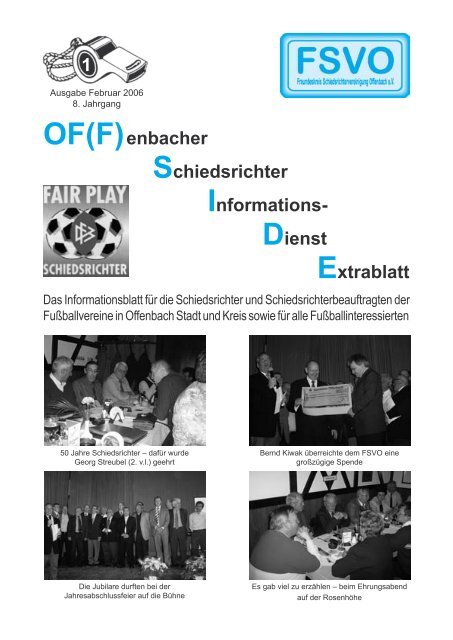 OF(F)enbacher Schiedsrichter Informations- Dienst Extrablatt 1 - FSVO