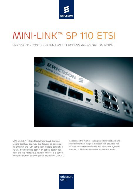 LZT 110 5200 R2 ETSI Mini-LinkSP 110.indd