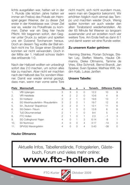 EDEKA aktiv-Markt· Inh.: Hartmuth  Ammermann - FTC Hollen eV ...