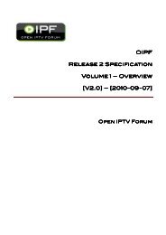 Overview [V2.0] - Open IPTV Forum
