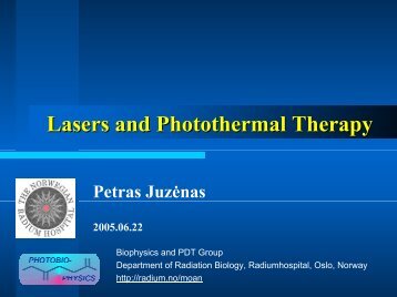 Lasers and photothermal therapy