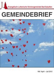 Gemeindebrief - Evangelisch-Lutherische Kirchengemeinde Bad ...