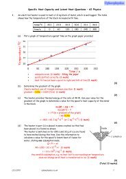 Specific Heat Capacity and Latent Heat Questions ... - Cyberphysics