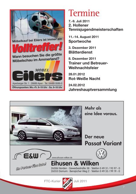 Wir verwirklichen Wohn(t)räume! - FTC Hollen eV Sportverein seit ...