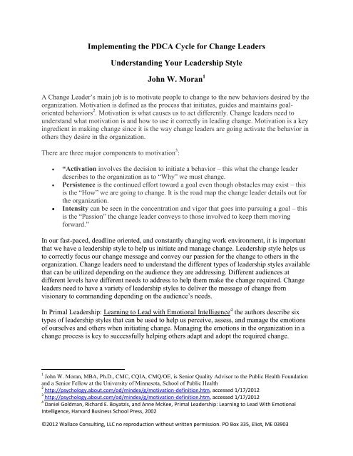 Understanding Your Leadership Style - Public Health Foundation