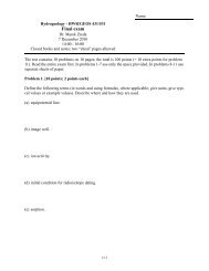 Final exam - Dr. M. Zreda