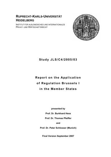 General Report Study JLS/C4/2005/03 - Institut für ausländisches ...
