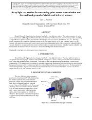 Stray light test station - Breault Research Organization, Inc.