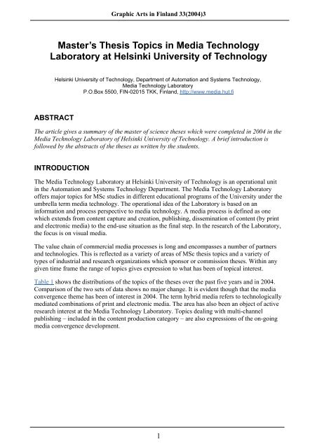 master in information technology thesis