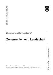 Zonenreglement Landschaft - Ramlinsburg