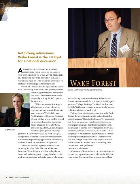 Wake Forest Magazine, June 2009 - Past Issues - Wake Forest ...