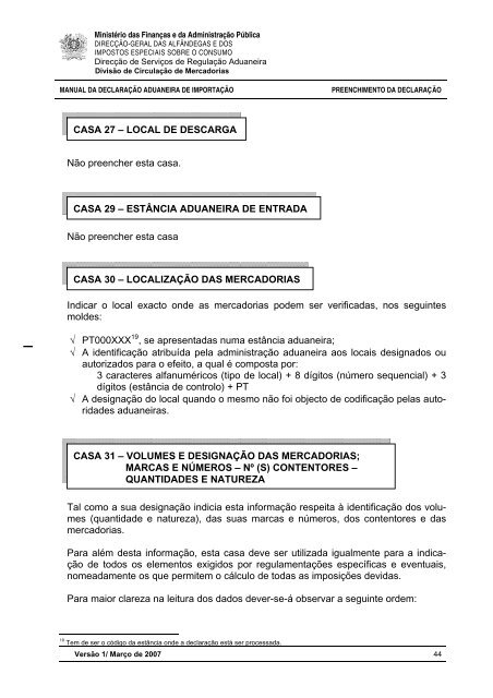 Manual da DeclaraÃ§Ã£o Aduaneira de ImportaÃ§Ã£o Vrs 01