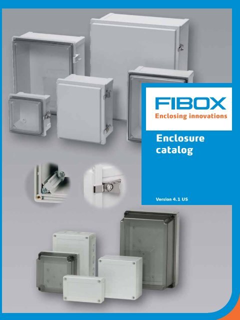 5.1 Width 5.1 Length Fibox Enclosures Fibox UL PC 125/125 HG Mnx Series NEMA 4X Polycarbonate Enclosure Opaque Cover Base with TPE Gasket 