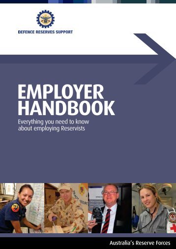 Reservists Employer Handbook - Australian Defence Force Recruiting