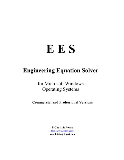 EES Engineering Equation