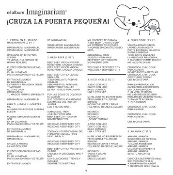 Letras de las canciones - Imaginarium