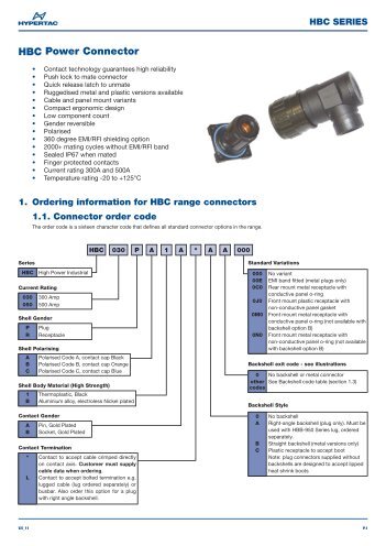 Hypertac Product Inserts