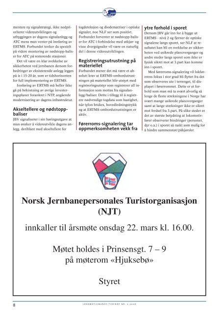 Les hele bladet i pdf-format - Norsk Lokomotivmannsforbund