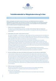 Produktinformationsblatt zur Wohngebäudeversicherung Pro Domo