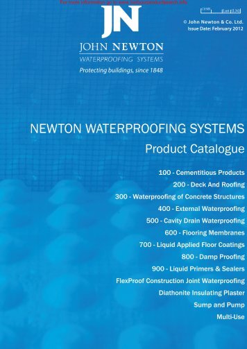 Newton Waterproofing Systems Brochure - Barbour Product Search