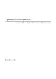 Algebraische Codierungstheorie