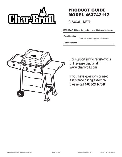 Char broil cheap grill part