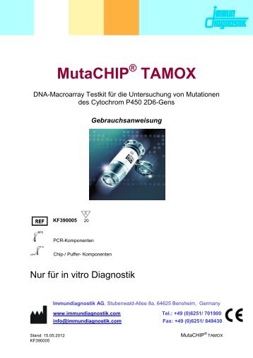 MutaCHIP TAMOX - bei Immundiagnostik