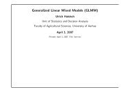 Generalized Linear Mixed Models (GLMM)