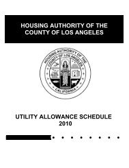 housing authority of the county of los angeles utility allowance ...
