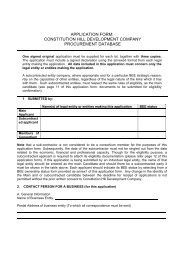 application form - Johannesburg Development Agency