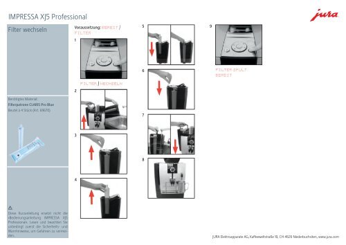 Reinigung Jura IMPRESSA XJ5 Professional