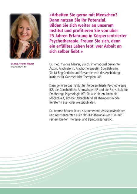 Körperzentrierte Psychologische Beratung IKP - IKP Institut