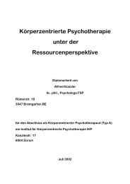 Körperzentrierte Psychotherapie unter der ... - IKP Institut