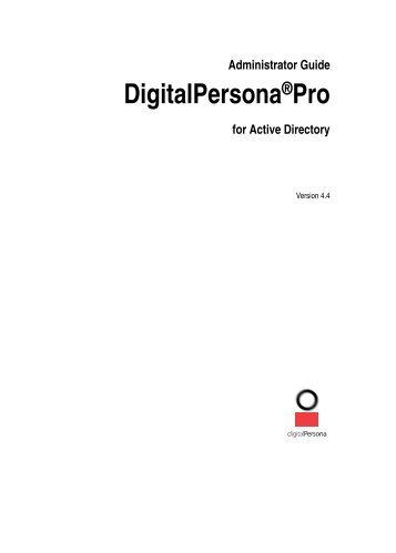 DigitalPersona Pro Administration Guide