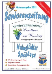 Hainstädter Spätlese - Seniorenresidenz Landhaus am Weinberg