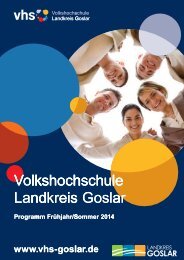 Programmheft als PDF - Volkshochschule Landkreis Goslar