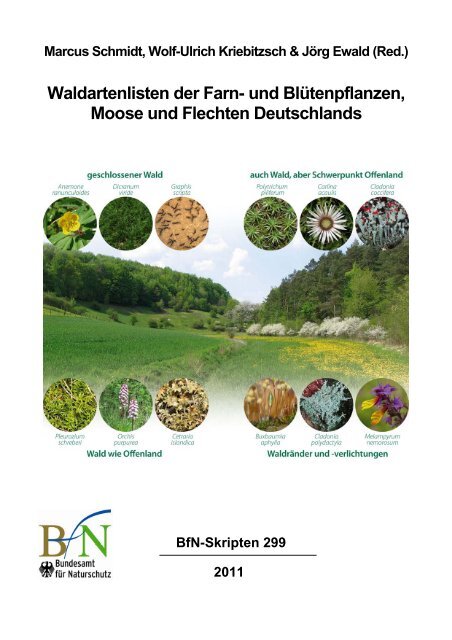 Waldartenlisten der Farn- und BlÃ¼tenpflanzen, Moose und Flechten ...