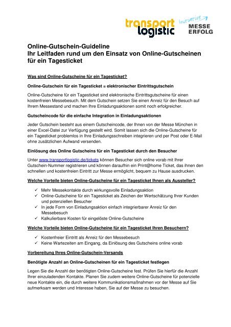 Online-Gutschein-Guideline Ihr Leitfaden rund um den Einsatz von ...