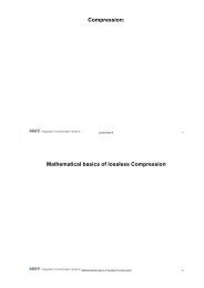 Compression: Mathematical basics of lossless Compression