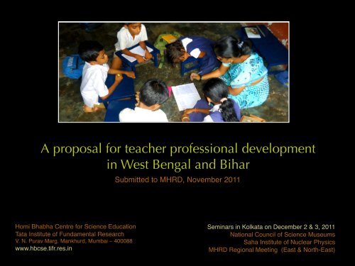 A proposal for teacher professional development in West Bengal ...