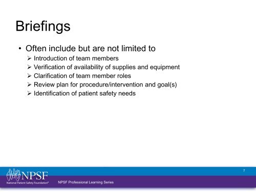 Patient Safety Curriculum Module 5 - National Patient Safety ...