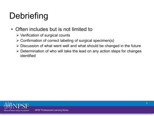 Patient Safety Curriculum Module 5 - National Patient Safety ...