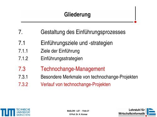 technochange - Lehrstuhl fÃ¼r Wirtschaftsinformatik