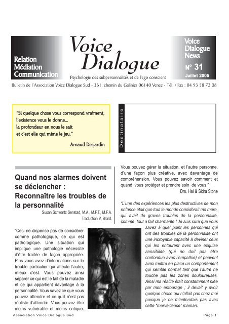 VDS nÂ° 31 - Voice Dialogue Sud