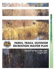 parks, trails, outdoor recreation master plan - City of Williams Lake