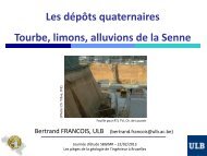 Les dépôts quaternaires à Bxl – Etat des lieux - sbgimr