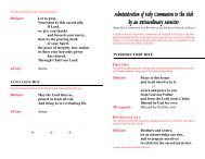 Revised Rite of Holy Communion for Sick